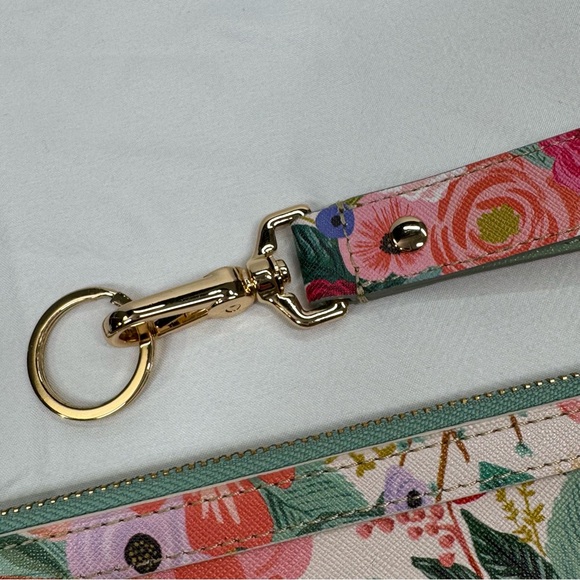 Rifle Paper Co. Zipper Clutch Pouch And Keychain Wristlet Garden Party Floral - Picture 4 of 12